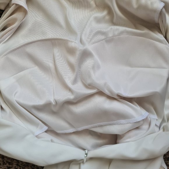 Imported Turkish Party21 Silk Ruffle Knee Length Dress w/Multi Shimmer Sequin 6 - Picture 14 of 17